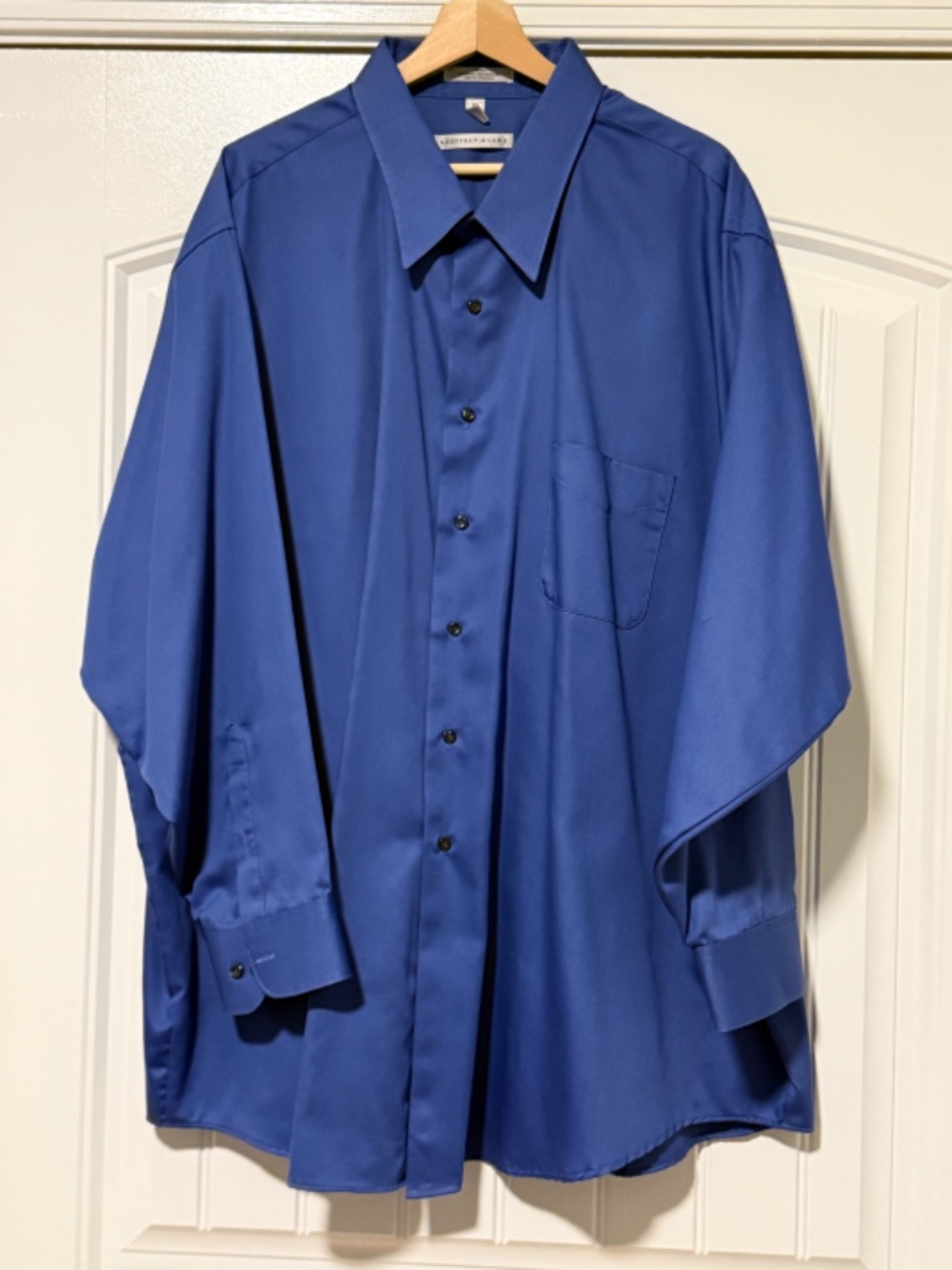 Geoffrey Beene Dress Shirt Men’s 20 34/35 Blue Wrinkle Free Classic Fit